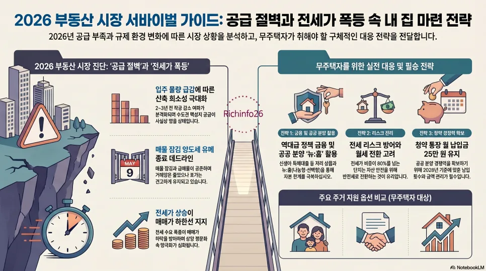 2026년 내 집 마련 전략: 공급 절벽, 전세 폭등 속 청약 가이드
