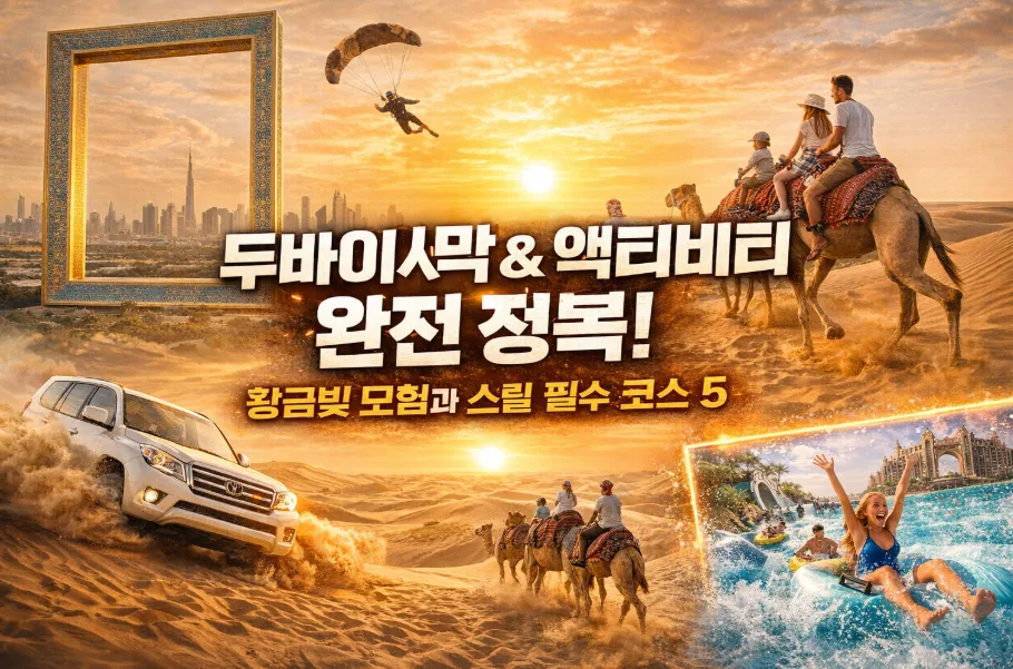 두바이 사막 액티비티 2026: 가족과 즐기는 짜릿한 경험 5가지