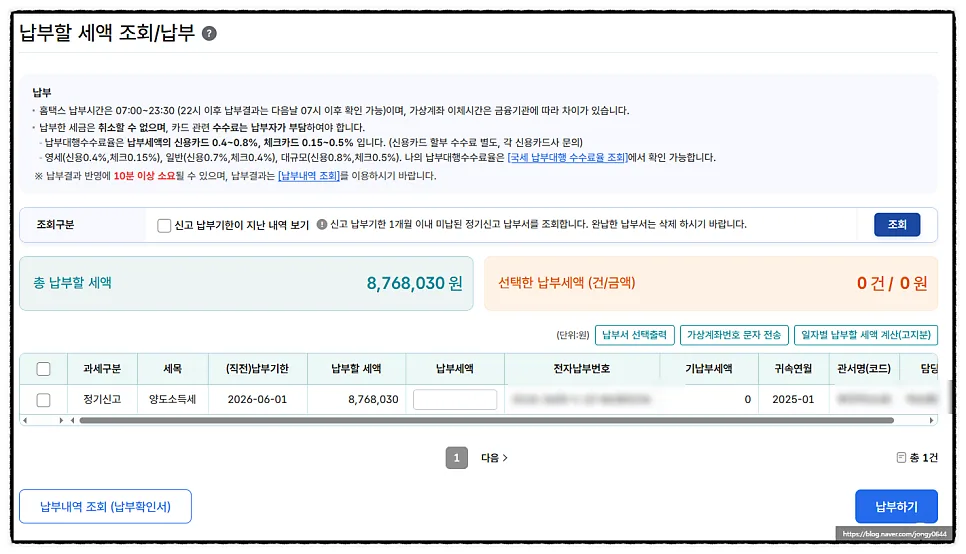 해외주식 양도세 876만원, 분할납부와 카드 혜택 총정리 (2026) 2