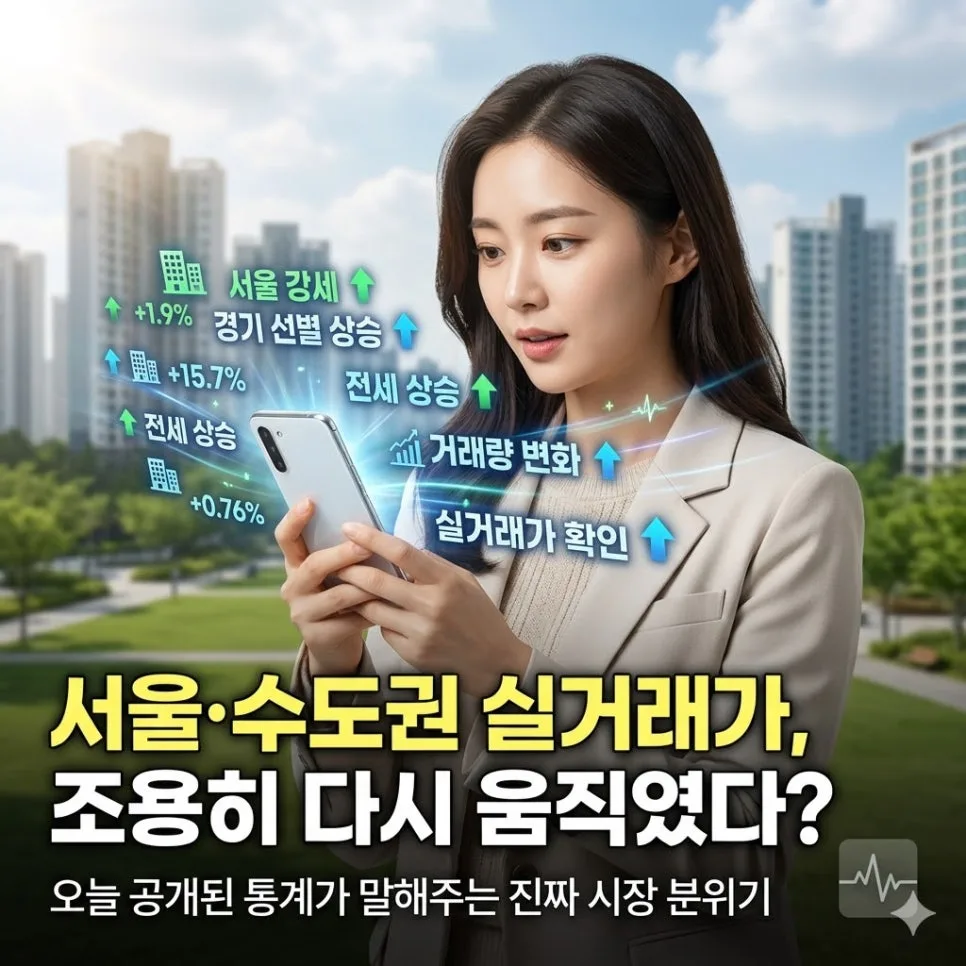 2026년 수도권 아파트 실거래가 흐름 분석: 서울 중심 상승, 경기/인천 선별 반등