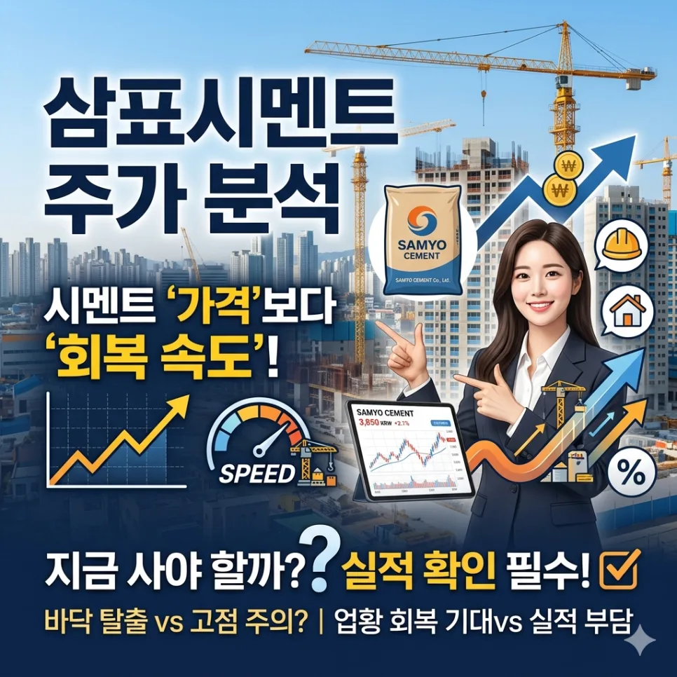 삼표시멘트 주가 전망: 건설경기 회복 시점과 실적 확인 전략 2026