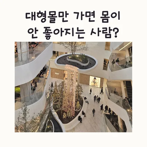 대형 실내 공간 방문 시 몸이 안 좋아지는 이유 2026년 총정리