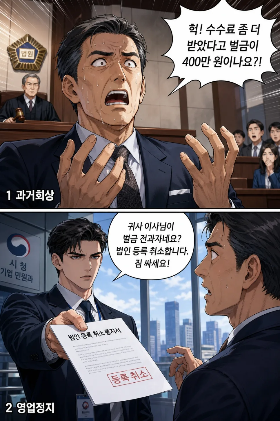 부동산 중개법인 임원 전과, 회사 폐업 사유 될까? (2026 판례 분석)