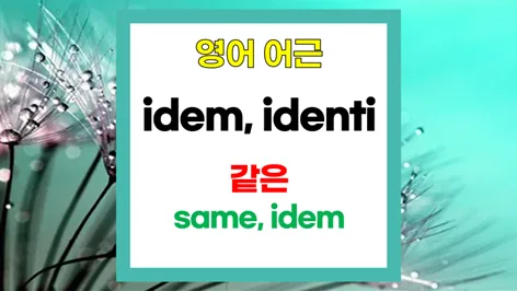 영어 어원 identify, identity, identification 2026년 총정리