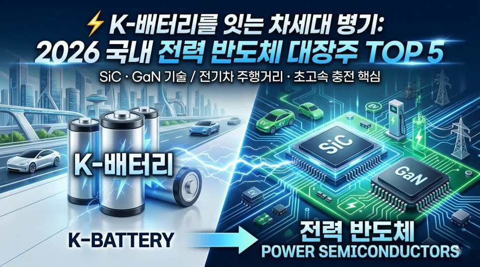2026년 전력 반도체 대장주 TOP 5: 전기차 핵심 기술 분석