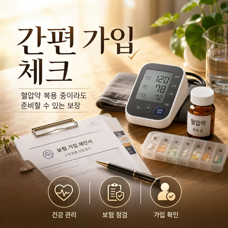 고혈압 보험 가입 2026: 약 복용 중에도 가능한 이유와 조건