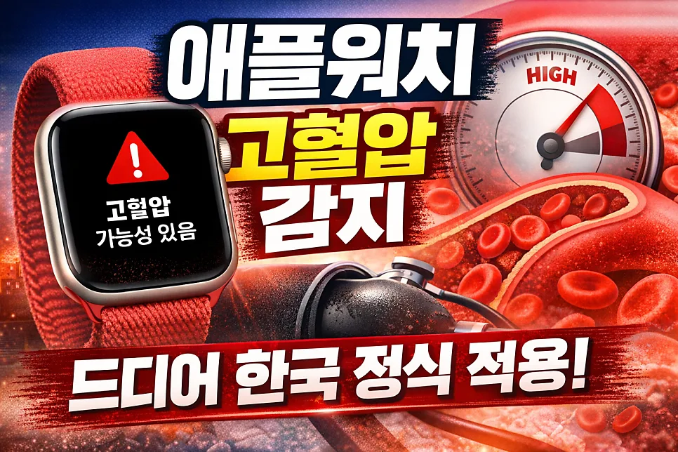 애플워치 고혈압 알림 2026년 한국 상륙: 사용법과 주의점 총정리