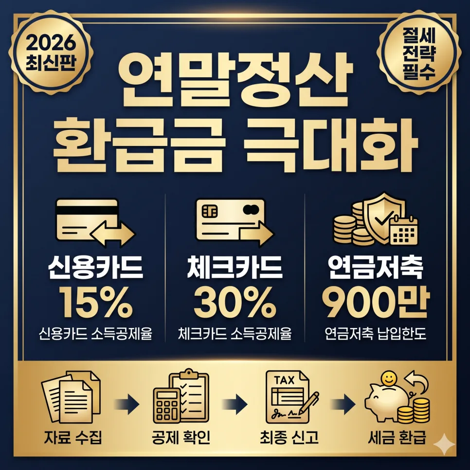 2026년 연말정산 환급금 극대화 전략: 900만원 공제 혜택 총정리