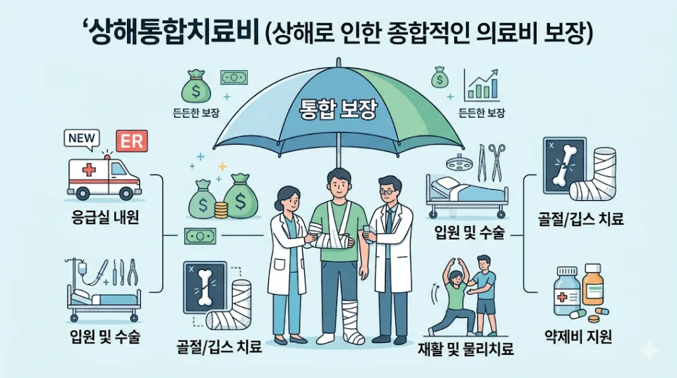 상해통합치료비 2026: 찰과상부터 골절까지 보장받는 법