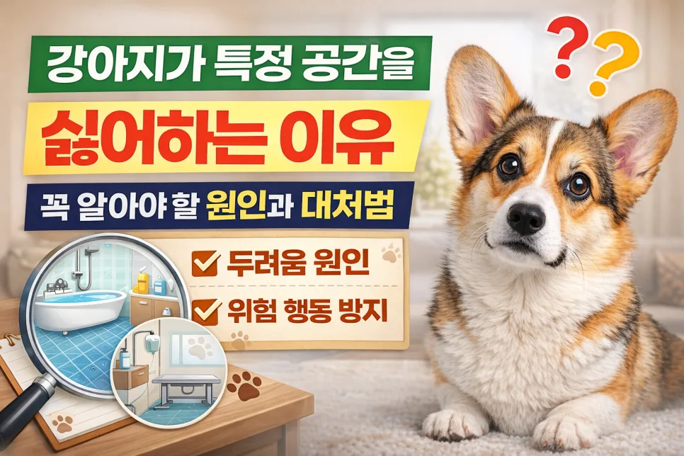 강아지 특정 공간 거부 이유와 해결책 2026 (경험자 총정리)