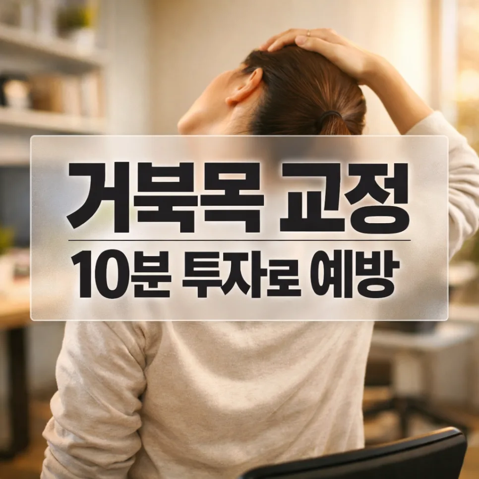 거북목 교정 10분, 목디스크 2배 예방하는 비결 2026