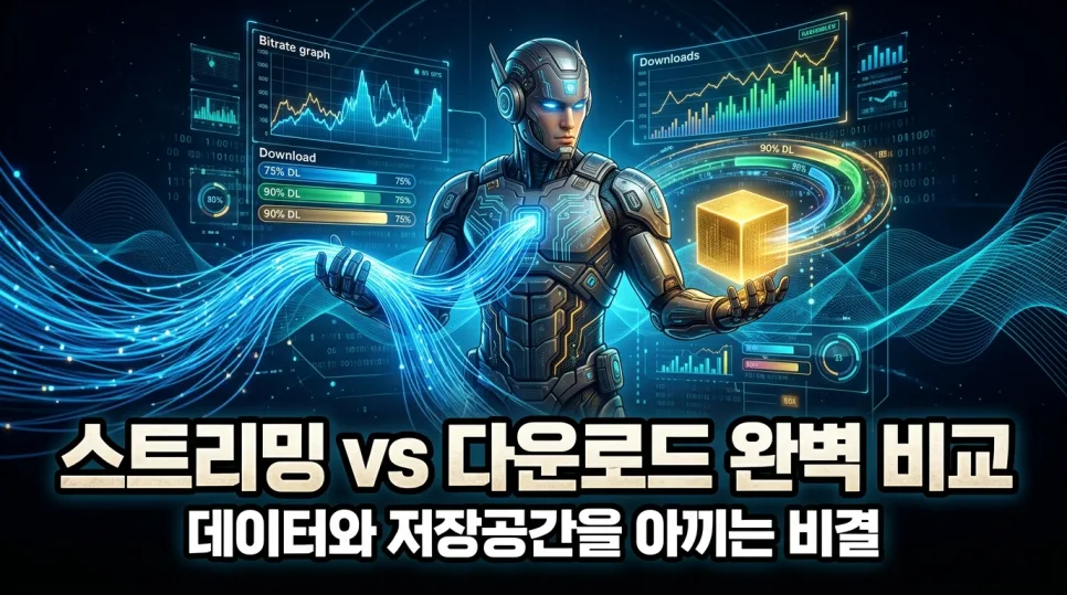 스트리밍 vs 다운로드 2026: 데이터·저장공간 아끼는 최적 감상법