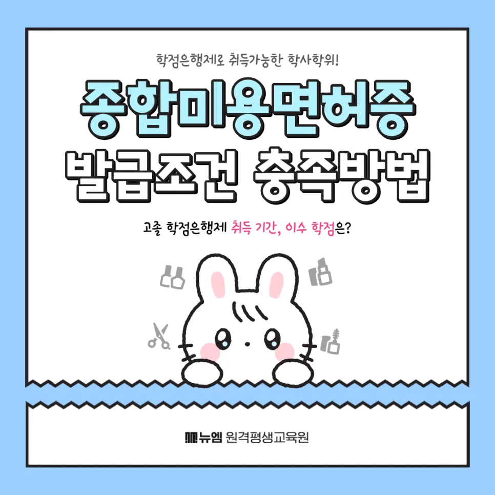 종합미용면허증 발급조건: 학점은행제로 2년 만에 취득하는 법 2026
