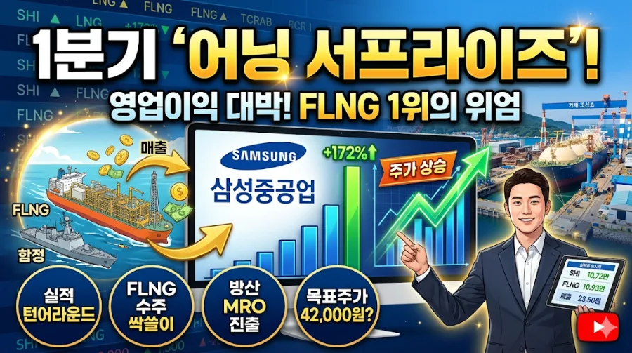삼성중공업 목표주가 42,000원 돌파? 2026년 실적 전망 분석