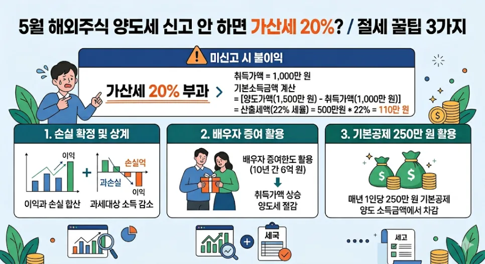 해외주식 양도세 2026년 신고 완벽 가이드: 가산세 피하는 3가지 방법