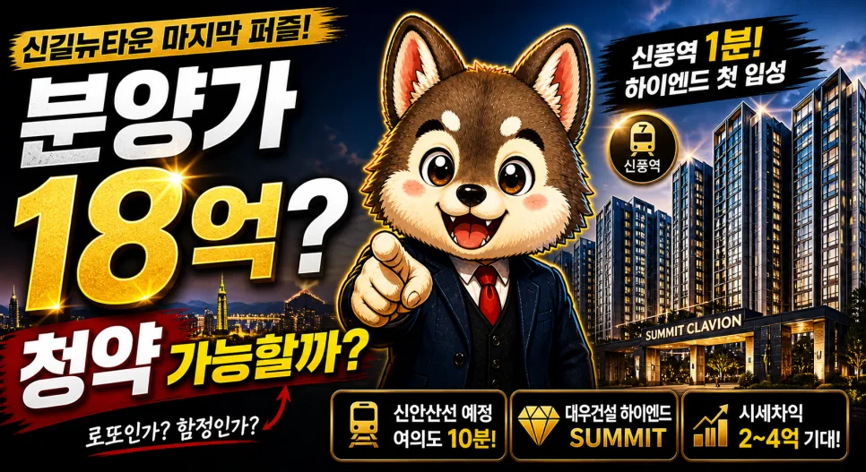 신길뉴타운 마지막 분양 2026: 써밋 클라비온 청약 전략