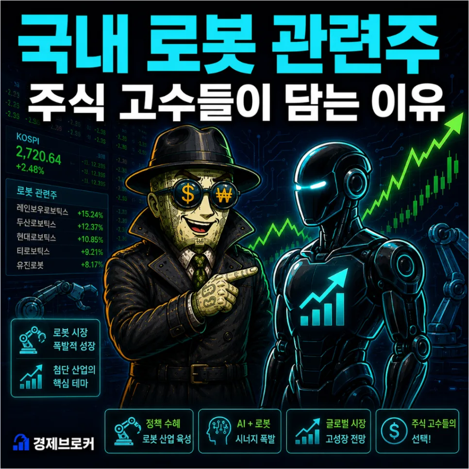 2026년 국내 로봇주 투자: 전문가가 뽑은 핵심 종목 4가지