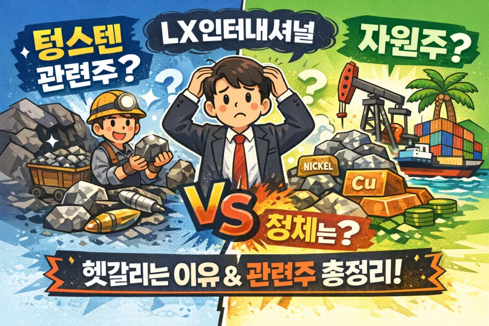 텅스텐 테마주 LX인터내셔널과 진짜 관련주는? 2026년 분석