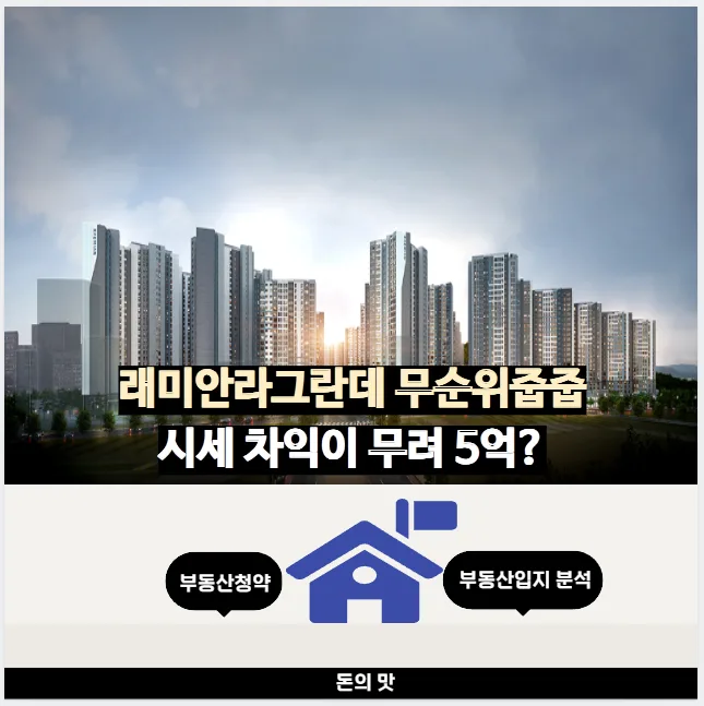 래미안라그란데 무순위 분양가 2026: 시세차익 5억 가능할까?