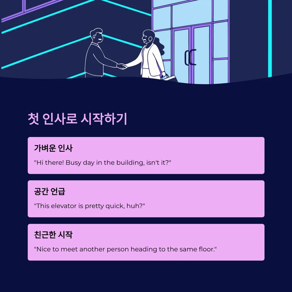 천호역 엘리베이터 영어 대화 꿀팁 2026: 외국인과 자연스럽게 말 거는 법 2