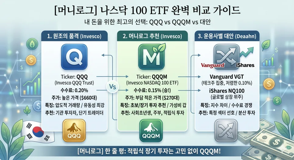 QQQ vs QQQM: 2026년 초보 투자자를 위한 ETF 선택 가이드