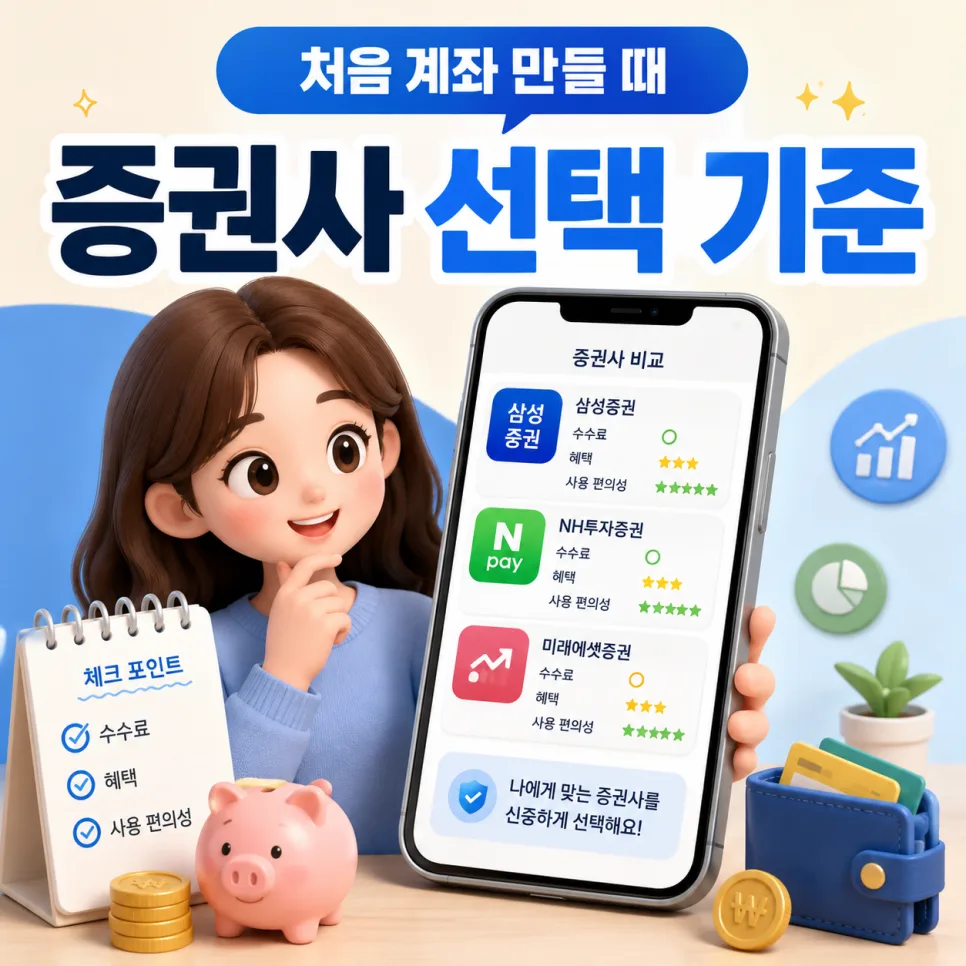 2026년 증권사 선택 가이드: 초보자가 놓치기 쉬운 기준 총정리