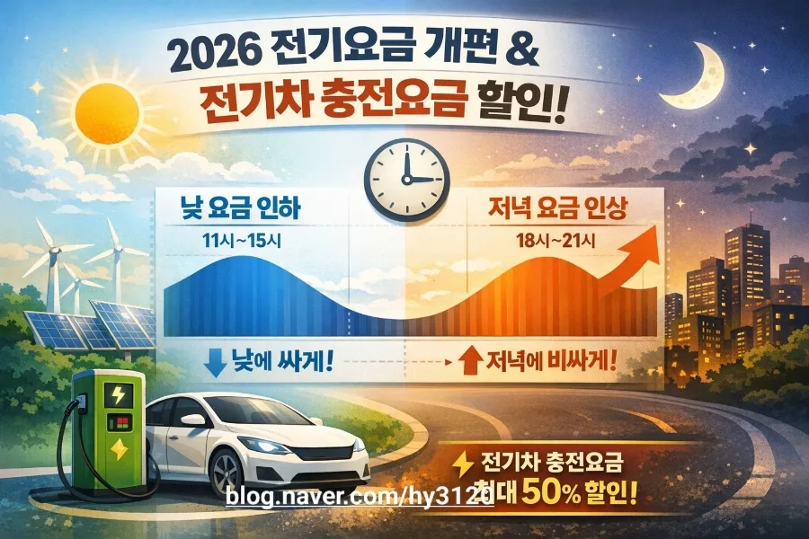 2026년 전기차 충전 요금 할인 총정리: 시간대별 요금제 완벽 분석