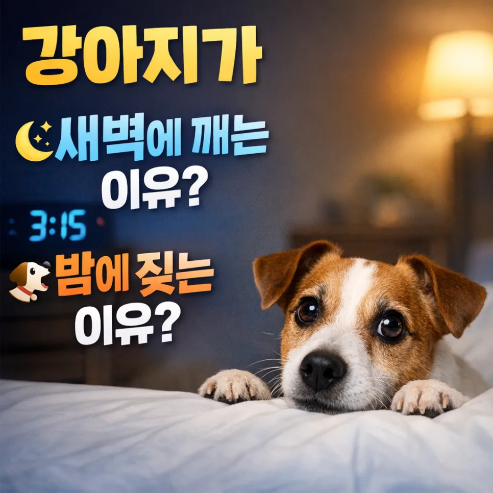 강아지 새벽 기상 원인 3가지와 해결책 2026