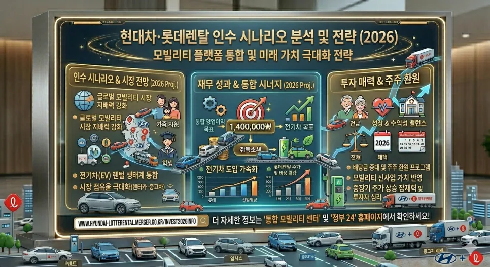 현대차 롯데렌탈 인수 시 주가 전망 2026: 시나리오별 분석