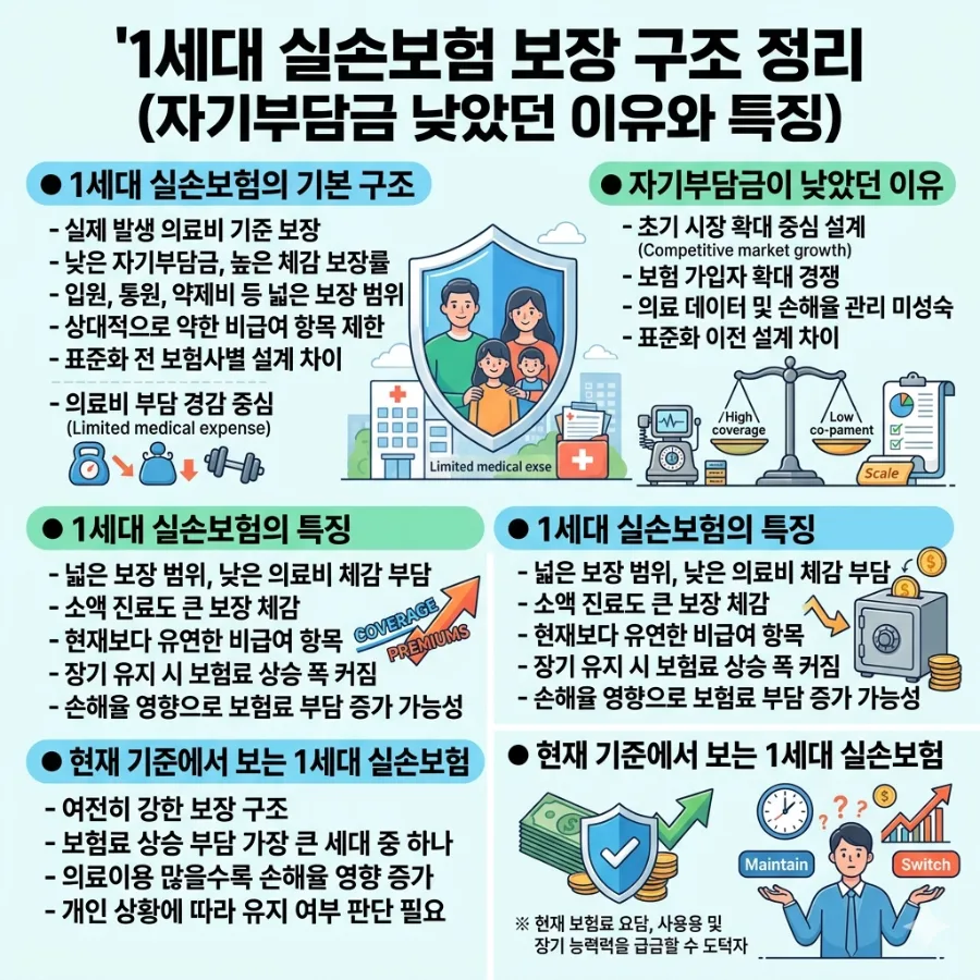 1세대 실손보험, 보장 범위 넓은 이유와 유지 전략 2026