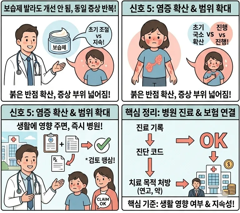 아토피 병원 갈 때? 증상별 기준 5가지와 실손보험 청구 2026 2