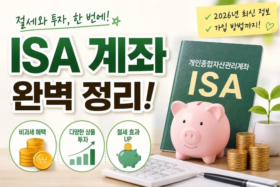 ISA 계좌 2026년 절세 및 투자 혜택 완벽 정리