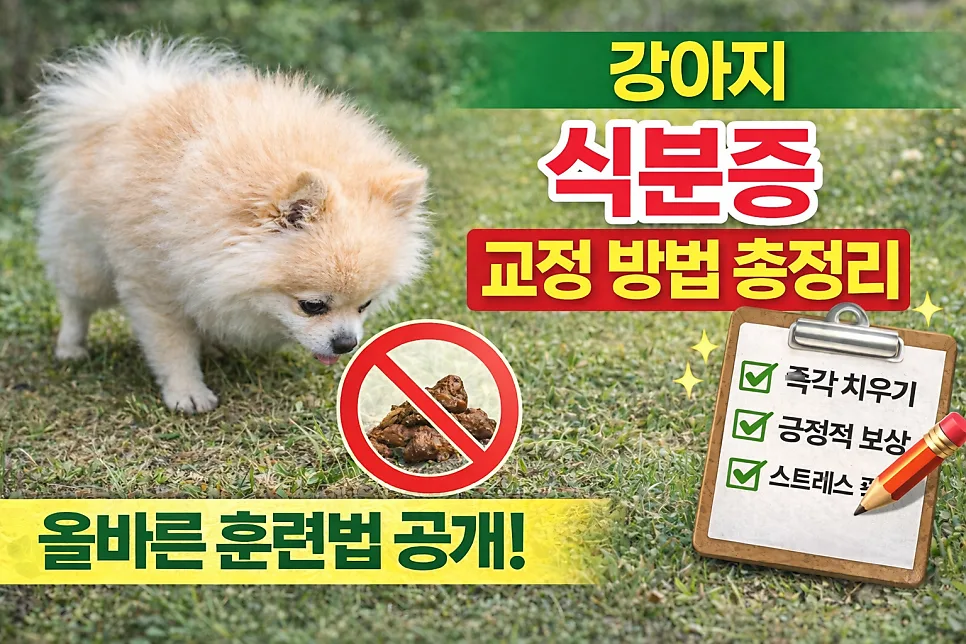 강아지 식분증, 2026년까지 완벽 교정하는 5단계 솔루션
