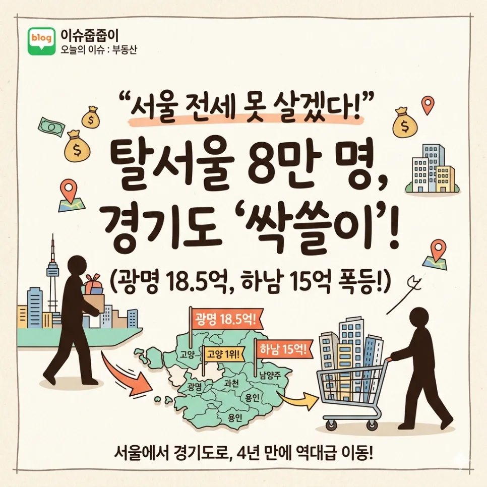 서울 탈출 8만 명, 광명 18억 신고가 이유 2026년 분석