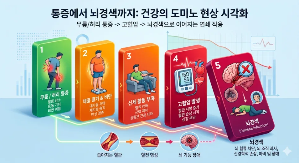 무릎 통증이 부른 뇌경색, 1.6조원 의료비 폭탄 막는 법 2026