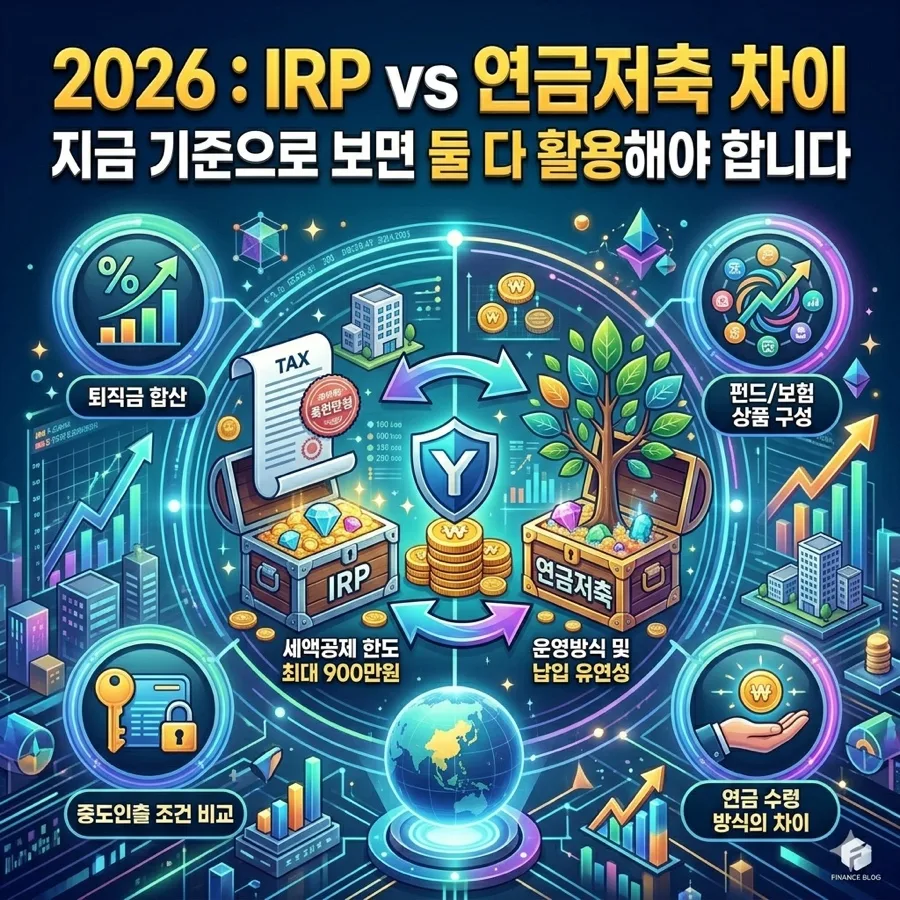 IRP vs 연금저축 2026: 세액공제 한도 700만원 채우는 법