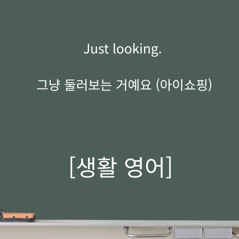 쇼핑 시 'Just looking' 활용법: 2026년 아이쇼핑 영어 회화 마스터