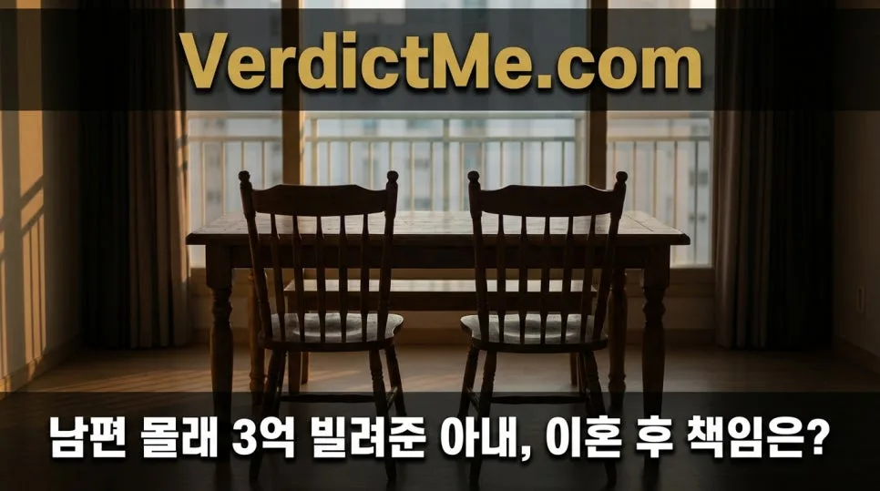 남편 몰래 3억 빌려준 아내, 이혼 시 책임 범위 2026년 총정리