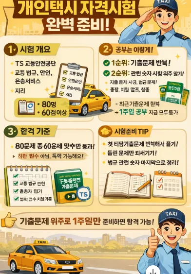 택시 운전 자격증 취득 절차 2026: 시험 조건 및 발급 방법 총정리