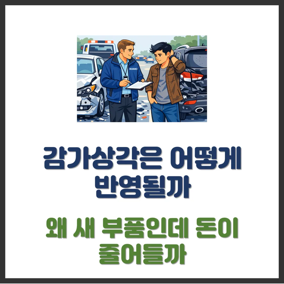 자동차 수리 감가상각 2026: 새 부품인데 왜 보상금이 줄어들까?