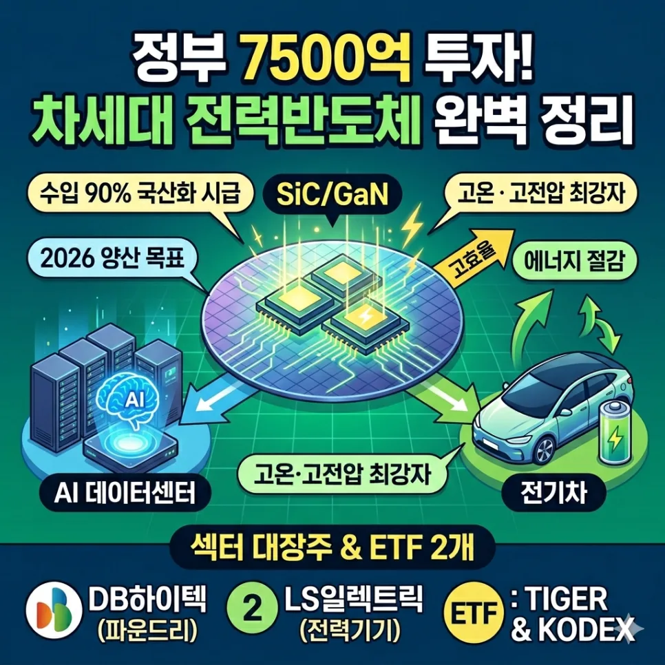차세대 전력반도체 2026년 투자 전망: 7500억 정부 지원 분석