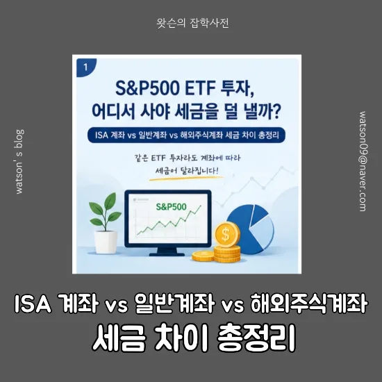ISA vs 일반계좌 vs 해외주식계좌 세금 비교 2026