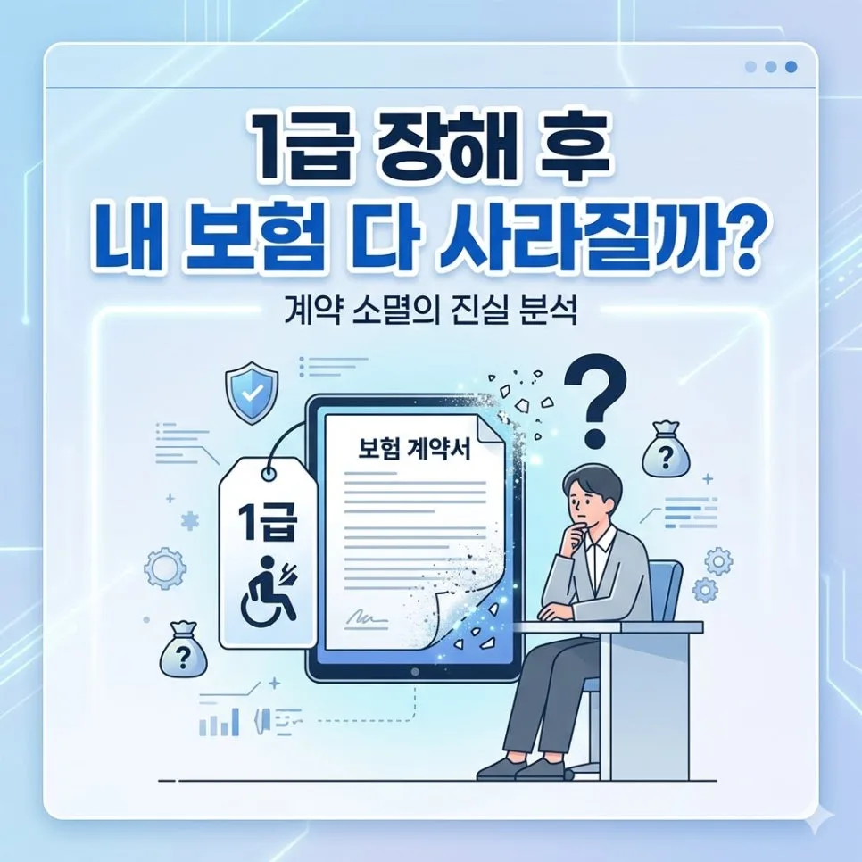 1급 장해 시 보험 계약 소멸? 2026년 유가족이 알아야 할 진실