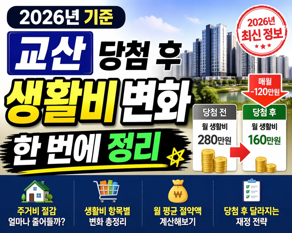 하남교산 당첨 후 생활비 변화, 2026년 실제 사례 분석