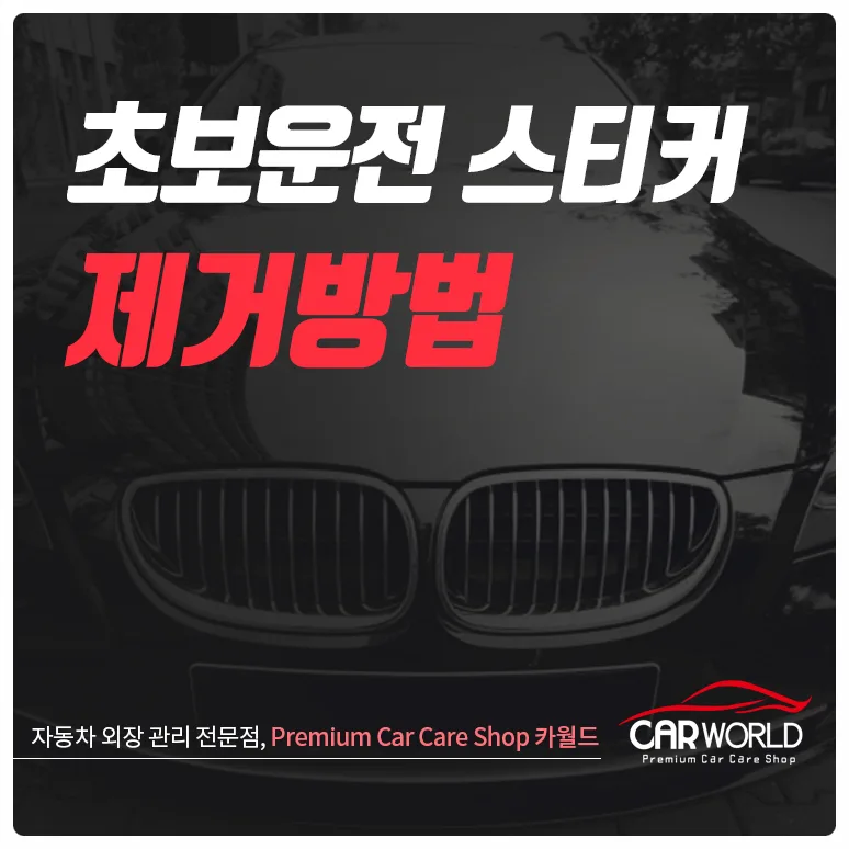 초보운전 스티커 제거 2026: 뜨거운 물·선크림 활용법 총정리