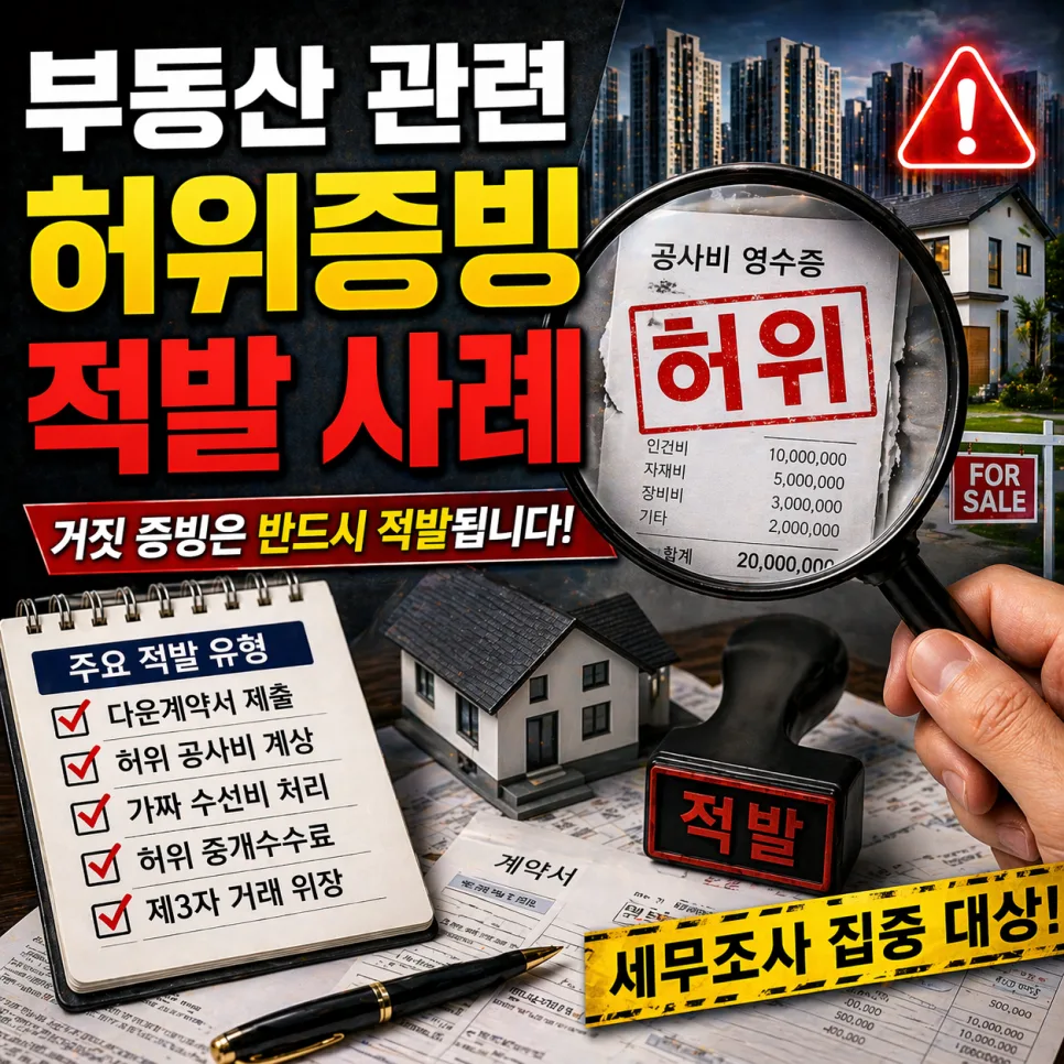 부동산 허위증빙 적발 사례와 대응법 2026년 총정리