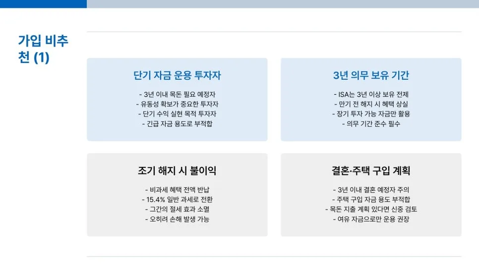 ISA 계좌, 2026년에도 손해 볼까? 단점·주의사항 총정리