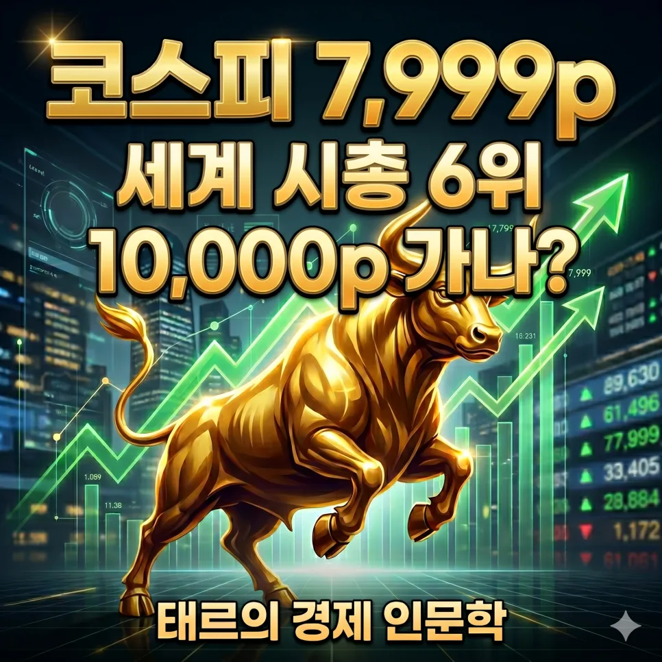 코스피 8000p 돌파 가능성? 세계 증시 시총 6위 분석 2026