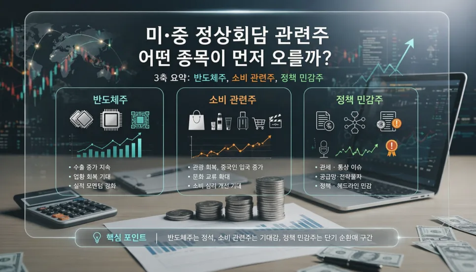 2026년 미중 회담 임박: 반도체 vs 중국 소비주, 돈 몰리는 곳은?