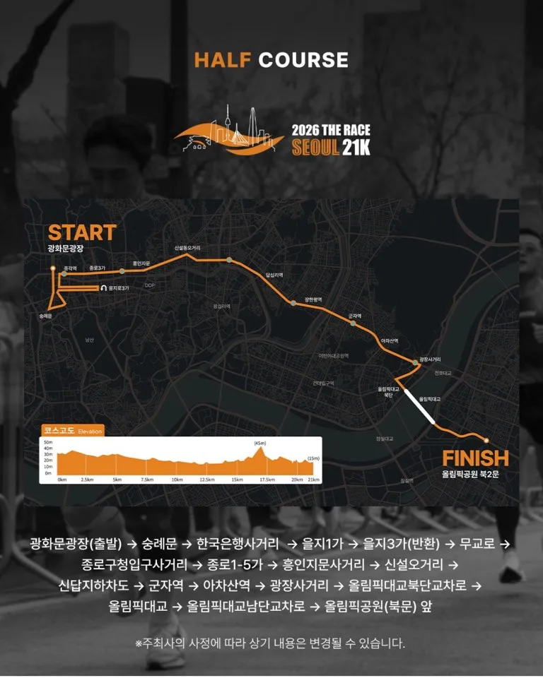 2026 더 레이스 서울 21K 완주 후기: 과체중 러너의 12분 단축 도전기